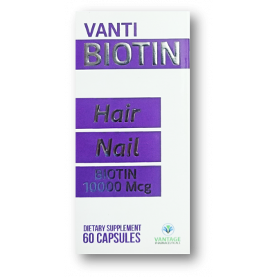 VANTI BIOTIN 10000 MCG HAIR NAIL DIETARY SUPPLEMENT ( BIOTIN ) 60 CAPSULES